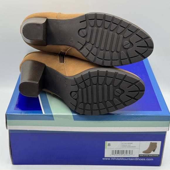 White Mountain Spade Ankle Booties Chestnut Brown 8M - Picture 5 of 9